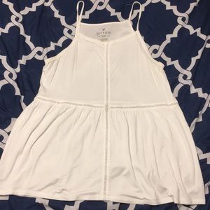 White flowy tank top